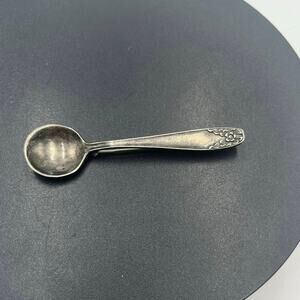 Stieff Sterling‎ Silver Puritan Art Nouveau Floral Mini Salt Spoon Pin Brooch